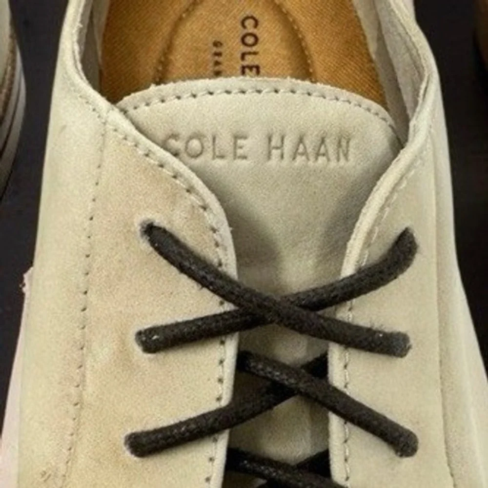 Cole Haan Sawyer Plain Oxford Shoes C35841 Mortar Nubuck Suede Beige Mens 10.5 M